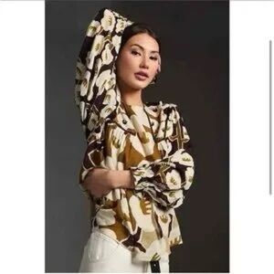 NWT Anthropologie Bl-nk Miranda Peasant Blouse